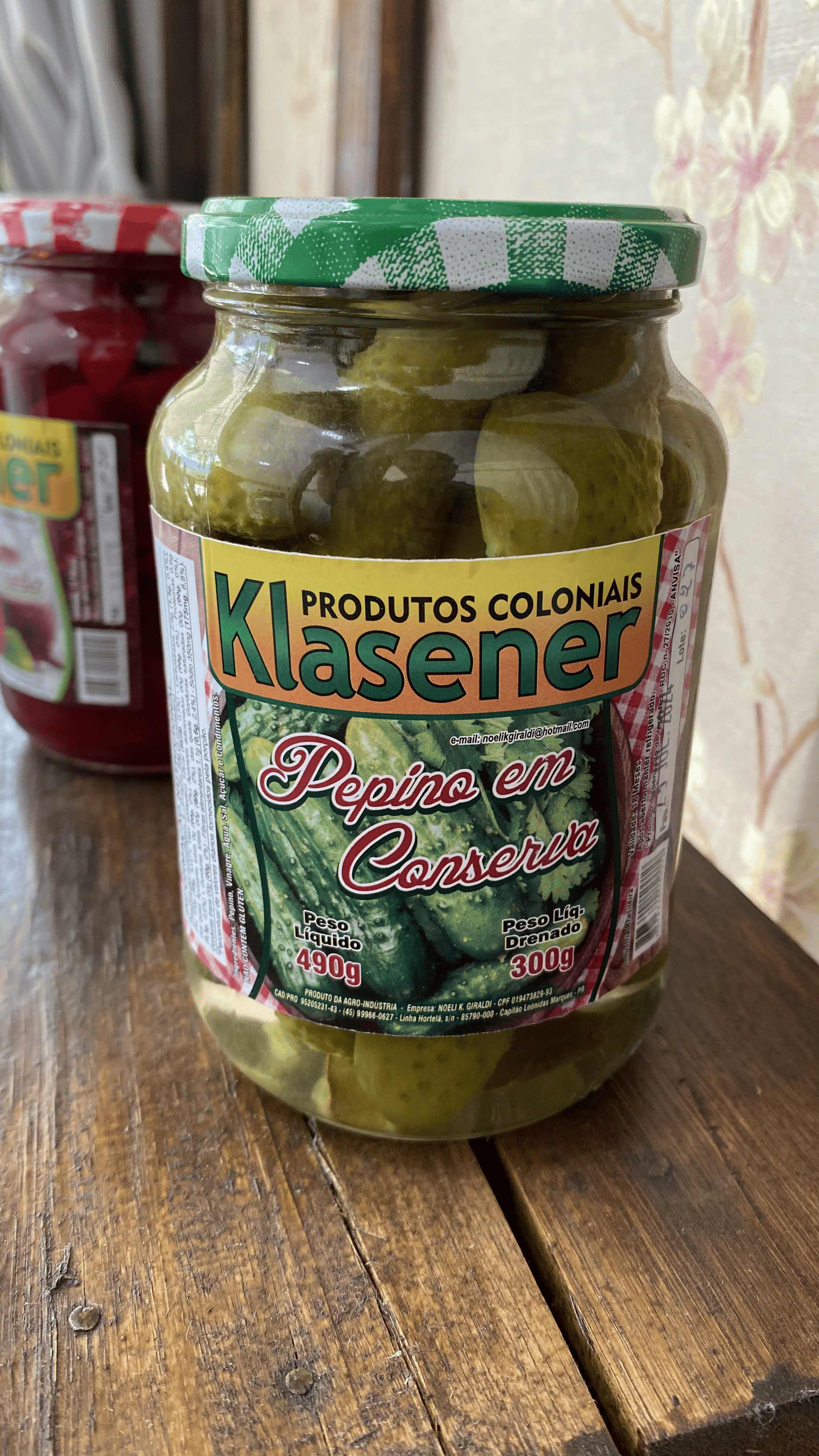 Pepino em conserva 490g